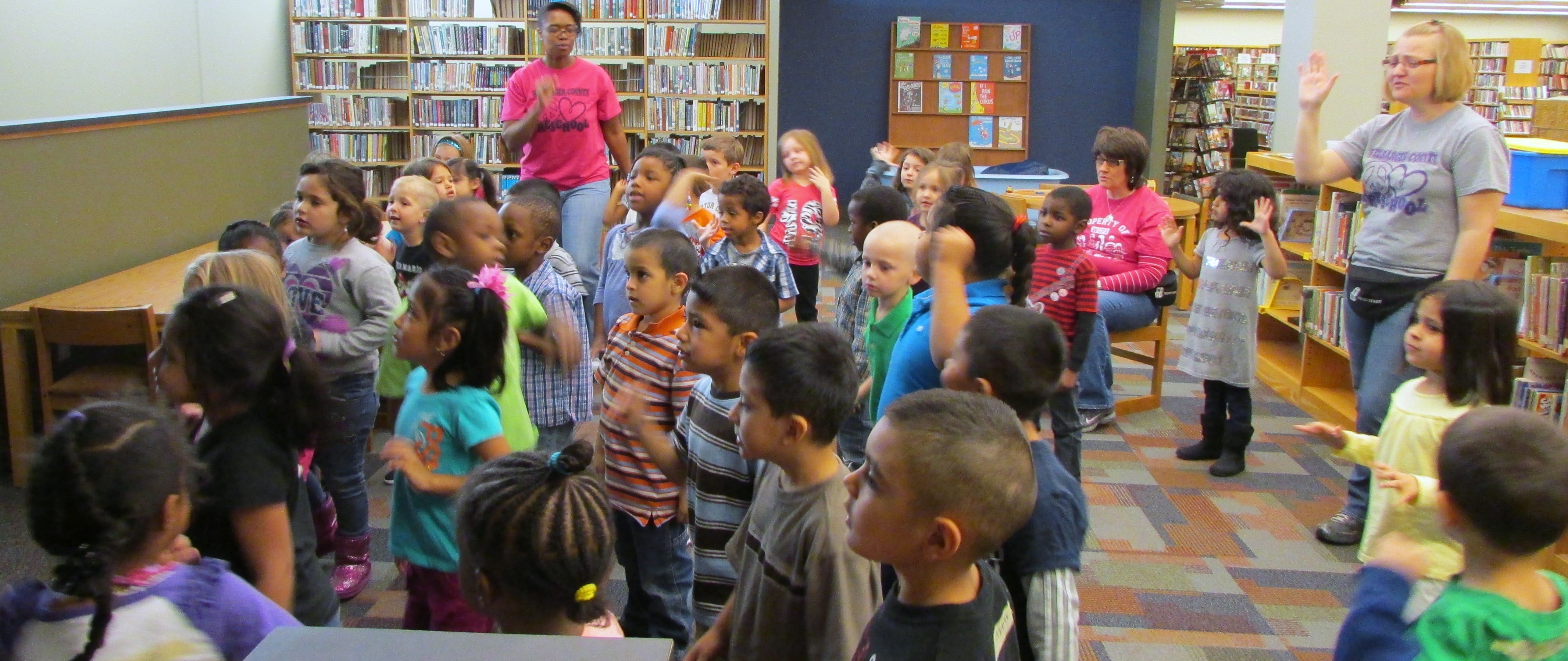 Group of students and teachers from Wilbarger County Preschool. What fun!